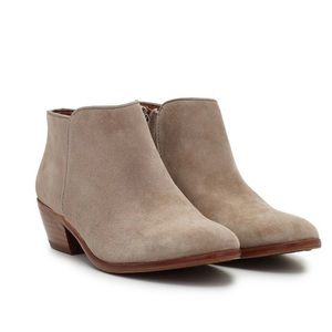 Sam Edelman Light Tan Suede Low Heel Booties